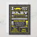 Search for moustache baby shower invitations Black