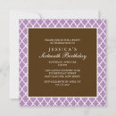 Search for violet birthday invitations Elegant