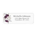 Search for purple floral return address labels Modern