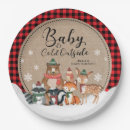 Search for winter baby shower plates Woodland animals