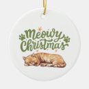 Search for orange cat christmas tree decorations Watercolor