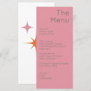 Search for retro wedding menus Pink