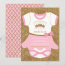 Search for ballet baby shower invitations Pink and gold
