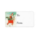 Search for snow sled return address labels Xmas