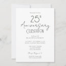 Search for elegant 25th wedding anniversary invitations Black and white