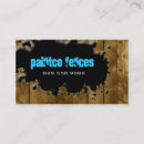 Search for wood fence business cards Construction