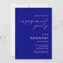 Search for blue engagement party invitations Calligraphy script