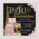 Search for pink paris quinceanera invitations Quinceañera