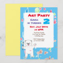 Search for polar bear birthday invitations Blue