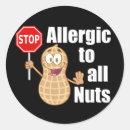 Search for allergic to peanuts stickers Peanut free