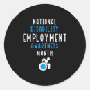 Search for employment stickers Awareness month