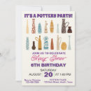 Search for pottery birthday invitations Ceramic