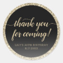 Search for black gold glitter thank you stickers Sparkle