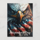 Search for bald eagle and american flag postcards 4th of july