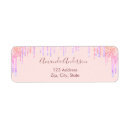 Search for rainbow glitter return address labels Pink