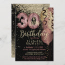 Search for dirty thirty gold birthday invitations Black and gold