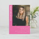 Search for hot pink graduation invitations Contemporary