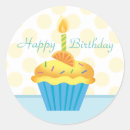 Search for blue cupcake stickers Birthday