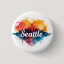 Search for seattle skyline badges Washington