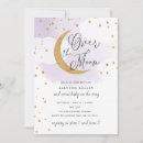 Search for purple moon baby shower invitations Over the moon
