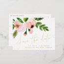 Search for gold foil save the date postcards Elegant