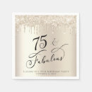 Search for 75th birthday napkins Gold