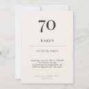 Search for 70 birthday invitations Minimalist