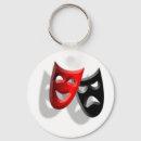 Search for theatre mask key rings Black