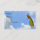 Search for peacock business cards Vintage