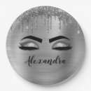 Search for silver glitter plates Girly