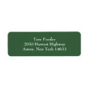 Search for dark green return address labels Simple