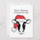 Search for cow in santa hat cards Cartoon