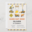 Search for construction site birthday invitations Bulldozer