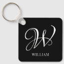 Search for black white square key rings Elegant