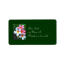 Search for frangipani return address labels Hawaii