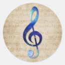 Search for vintage key stickers Music