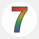 Search for number seven stickers Colourful