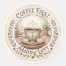 Search for funny coffee quotes stickers Vintage