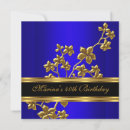 Search for royal blue black gold invitations Party