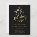 Search for forty and fabulous invitations Party