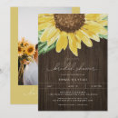 Search for rustic sunflower bridal shower invitations Yellow floral