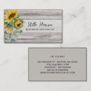 Search for sunflower business cards Wood