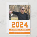 Search for orange and white graduation invitations Grad party