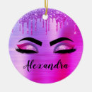 Search for purple round christmas tree decorations Girly