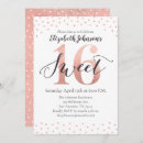 Search for rose gold sweet 16 invitations Pink