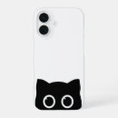 Search for peeking cat iphone cases Black