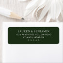Search for dark green return address labels Minimalist