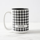 Search for black and white plaid mugs Gingham