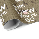 Search for over the hill wrapping paper 50th