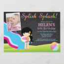 Search for chalkboard pool party invitations Water slide